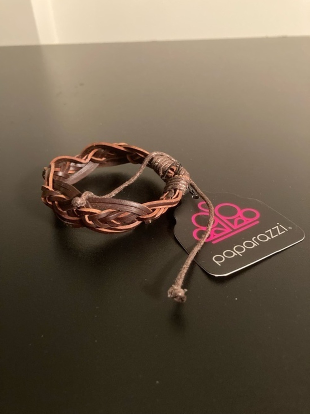 Paparazzi Braided Brown and Tan Leather Wrap Bracelet